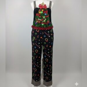 Festive Black Holiday Jumpsuit